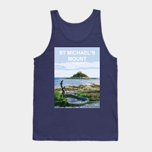 St Michaels Mount Summer Cornwall art gift. Marazion Tank Top